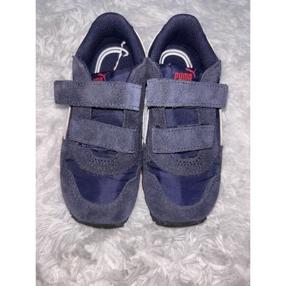 Puma toddler boy sz. 10 classic blue/red suede strap closure sneaker. Exc. cond - Picture 6 of 13